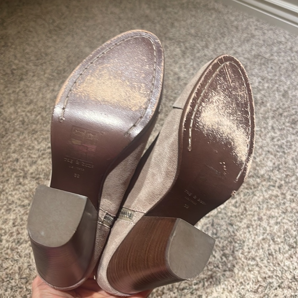 Rag & Bone Margot Heeled Bootie in Stone Waxy Suede in Size 39 - Picture 7 of 12